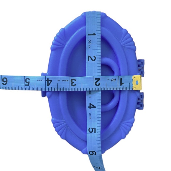 Y2K Blue Jewelry Cosmetics Box with Mirror - Picture 10 of 11